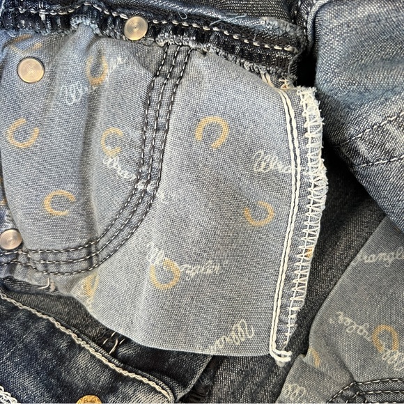 Wrangler Patchwork Denim Maxi Jean Skirt Size - Picture 13 of 16